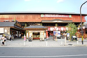 Station entrance and surrounding shops 2011