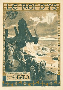 Le roi d'Ys poster, by Auguste François-Marie Gorguet (restored by Adam Cuerden)