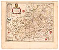 Grünberg sur la carte Blaeu de 1645 de Basse-Silésie