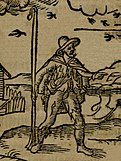 A man with a Shepherd's hat in from a 1597 poetic work