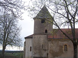 The church in Curdin