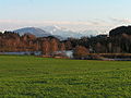 Blick über den Großen Egelsee zum Hohen Göll südwärts