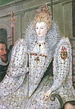 Detail of Robert Peake the Elder's procession portrait of Elizabeth I; c. 1601.[69]