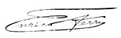 signature d'Enrico Ferri