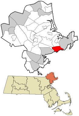 Location in Essex County and Massachusetts.