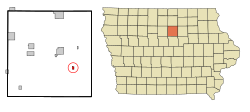 Location of Geneva, Iowa