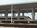 Platforms of the new Gemas Railway Station with a KTM ETS train.