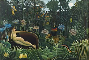 Henri Rousseau, 1910 Le rêve, oil on canvas, 204 x 298 cm, Museum of Modern Art, New York