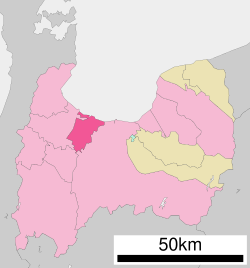 Location of Imizu in Toyama Prefecture