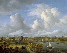 Vue de l'Amstel à partir d'Amsteldijk (c. 1680), Fitzwilliam Museum.