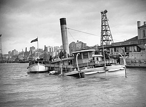 Former ferry, Kuttabul, was sunk during the Japanese midget submarine attack in Sydney Harbour