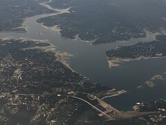 Aerial view of Lake Travis