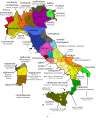 Main dialectal groups of Italy