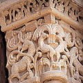 La Cattedrale Vecchia a Lleida, dettaglio di un capitello