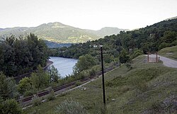 A Tisza Lonkánál a túlpartról, Tiszalonka felől nézve