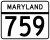 Maryland Route 759 marker