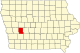 Audubon County map