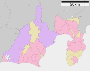 浜松市秋野不矩美術館の位置（静岡県内）