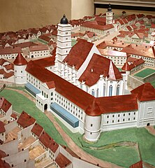 Old model of Zagreb Cathedral before Hermann Bollés reconstruction