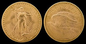 1907 Saint Gaudens double eagle (Arabic numerals), (1907)
