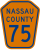 County Route 75 marker