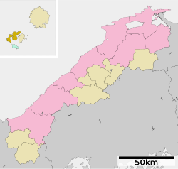 Location of Nishinoshima in Shimane Prefecture