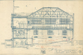 Blueprint sketch of the Oliver Bath House