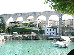La Bourne et l'aqueduc de Saint-Nazaire-en-Royans.