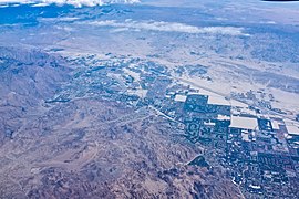 Palm Springs et Thousand Palms vus du ciel.