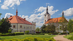 Town hall and the Church of Saint Mary Magdalene