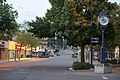 Looking down St Laurent Ave; Rotary Clock in the foreground