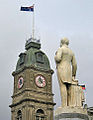 Thomas Moore Statue and the Ballarat Town Hall.