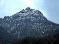 Il Sasso Gordona visto dal versante Nord (da Schignano, Italia) in periodo Invernale.