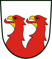Coat of arms featuring two gules vultures.
