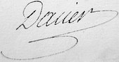 signature de Bon-Joseph Dacier