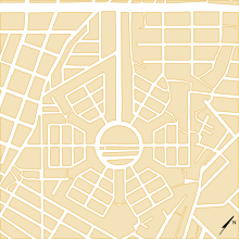 Traçado urbano do bairro IBES e seu entorno imediato.