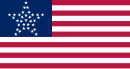 33-star US flag with stars in Great Star arrangement