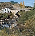 L’ancien pont à Villanúa, sur l’Aragon