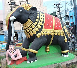 Statue of an elephant, Yanaikkal, Madurai