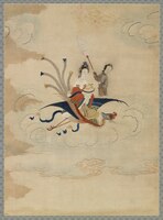 Xiwangmu riding on a phoenix.