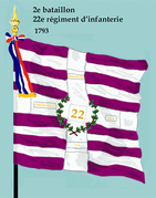 Drapeau du 2e bataillon du 22e régiment d'infanterie de ligne de 1793 à 1804