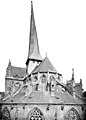 La flèche de la croisée du transept de 1606 démontée en 1901.