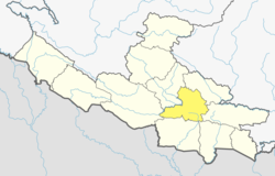 Location of Arghakhanchi (dark yellow) in Lumbini Province