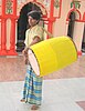 Dhaki at Dhakedwari temple, Dhaka