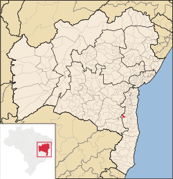 Localização de Santa Cruz da Vitória na Bahia