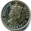 Twenty-five-cent coin obverse, larger size distinguishes this coin from the ten cent coin