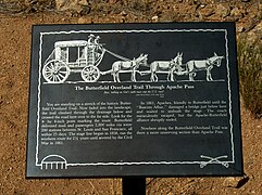 Butterfield historical marker at Apache Pass, Arizona
