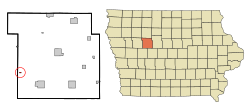 Location of Yetter, Iowa