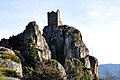 Château de Rochebonne depuis le GR 420A.