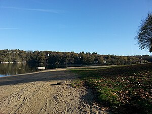 La plage de Chambon en 2015.